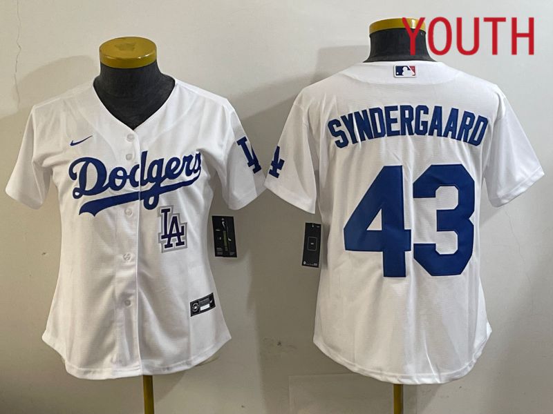Youth Los Angeles Dodgers #5 Freeman White Game 2024 Nike MLB Jersey style 11206->youth mlb jersey->Youth Jersey